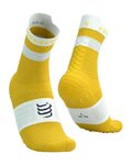 COMPRESSPORT Kolarskie klasyczne skarpetki - PRO RACING SOCKS V4.0 RUN - żółty