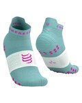 COMPRESSPORT Kolarskie skarpetki do kostki - PRO RACING SOCKS V4.0 RUN - turkusowy