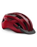 MET Kask kolarski - ALLROAD  - czerwony/czarny