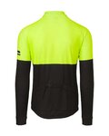 AGU Zimowa koszulka kolarska z długim rękawem - DUO WINTER - czarny/żółty