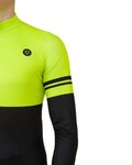 AGU Zimowa koszulka kolarska z długim rękawem - DUO WINTER - czarny/żółty