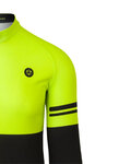 AGU Zimowa koszulka kolarska z długim rękawem - DUO WINTER - czarny/żółty