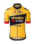 AGU Koszulka kolarska z krótkim rękawem - JUMBO-VISMA 2023 JONAS VINGEGAARD - czarny/żółty