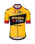 AGU Koszulka kolarska z krótkim rękawem - JUMBO-VISMA 2023 PRIMOZ ROGLIC - czarny/żółty