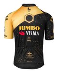 AGU Koszulka kolarska z krótkim rękawem - JUMBO-VISMA VELODROME TDF 2023 - żółty/czarny