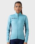 ALÉ Zimowa koszulka kolarska z długim rękawem - FONDO 2.0 SOLID - jasnoniebieski