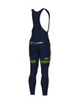 ALÉ Długie spodnie kolarskie z szelkami - SLOVENIA NATIONAL 23 - niebieski/zielony