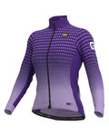 ALÉ Zimowa koszulka kolarska z długim rękawem - BULLET LADY WINTER - fioletowy