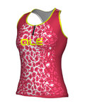 ALÉ Koszulka kolarska bez rękawów - AGGUATO LADY  - różowy/biały