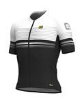 ALÉ Koszulka kolarska z krótkim rękawem - SLIDE - czarny/biały