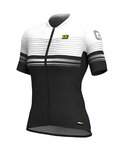 ALÉ Koszulka kolarska z krótkim rękawem - SLIDE LADY - czarny/biały