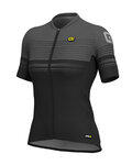 ALÉ Koszulka kolarska z krótkim rękawem - SLIDE LADY  - szary/czarny