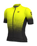 ALÉ Koszulka kolarska z krótkim rękawem - DOTS - czarny/żółty