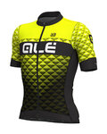 ALÉ Koszulka kolarska z krótkim rękawem - HEXA - czarny/żółty