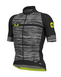 ALÉ Koszulka kolarska z krótkim rękawem - THE END - czarny/biały