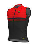 ALÉ Koszulka kolarska bez rękawów - SLIDE - czerwony/czarny