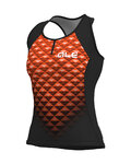 ALÉ Koszulka kolarska bez rękawów - HEXA LADY  - pomarańczowy/czarny