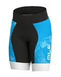 ALÉ Krótkie spodnie kolarskie bez szelek - STELLE KIDS - niebieski/czarny