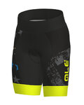 ALÉ Krótkie spodnie kolarskie bez szelek - STELLE KIDS  - czarny/żółty