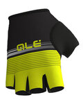 ALÉ Kolarskie rękawiczki z krótkimi palcami - CLASSICHE DEL NORD - żółty/czarny