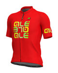 ALÉ Koszulka kolarska z krótkim rękawem - MIRROR - czerwony