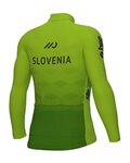 ALÉ Zimowa koszulka kolarska z długim rękawem - SLOVENIA NATIONAL 22 - zielony