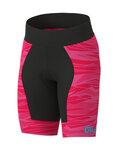 ALÉ Krótkie spodnie kolarskie bez szelek - ROCK KIDS - różowy/czarny