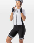 ALÉ Krótkie spodnie kolarskie bez szelek - STRADA LADY - czarny/biały