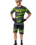 ALÉ Koszulka kolarska z krótkim rękawem - ROCK OFF ROAD - czarny/zielony