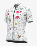 ALÉ Koszulka kolarska z krótkim rękawem - VERSILIA KIDS - biały
