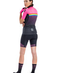 ALÉ Koszulka kolarska z krótkim rękawem - BRIDGE LADY - różowy