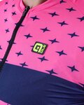 ALÉ Koszulka kolarska z krótkim rękawem - STARS LADY - różowy