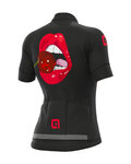 ALÉ Krótka koszulka kolarska i spodenki - SMILE LADY - czerwony/czarny