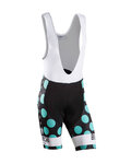 BIANCHI MILANO Krótkie spodnie kolarskie z szelkami - VICTORY 1 - biały
