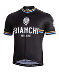 BIANCHI MILANO Koszulka kolarska z krótkim rękawem - NEW PRIDE - biały/czarny