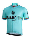 BIANCHI MILANO Koszulka kolarska z krótkim rękawem - NEW PRIDE - czarny/zielony