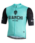 BIANCHI MILANO Koszulka kolarska z krótkim rękawem - PEDASO - czarny/niebieski