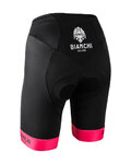 BIANCHI MILANO Krótkie spodnie kolarskie bez szelek - AVOLA LADY - czarny/różowy