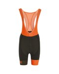 Krótkie spodnie kolarskie z szelkami - LEGEND LADY - czarny/pomarańczowy