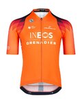 BIORACER Koszulka kolarska z krótkim rękawem - INEOS GRENADIERS 2023 ICON TRAINING - niebieski/pomarańczowy