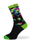 BIOTEX Kolarskie klasyczne skarpetki - DIAMONDS - czarny/zielony