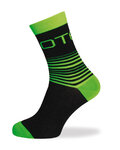 BIOTEX Kolarskie klasyczne skarpetki - LINES - zielony/czarny