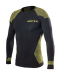 BIOTEX Kolarska koszulka z długim rękawem - 3D - żółty/czarny