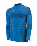 BIOTEX Kolarska koszulka z długim rękawem - WARM EFFECT JUNIIOR - niebieski
