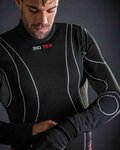 BIOTEX Kolarska koszulka z długim rękawem - TURTLENECK - czarny