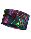BUFF Opaska kolarska - COOLNET UV+® WIDE - różowy/czarny/żółty/niebieski