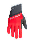 CASTELLI Kolarskie rękawiczki z długimi palcami - SCALDA PRO - czerwony/czarny