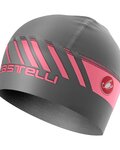 CASTELLI Czapka kolarska - ARRIVO 3 THERMO - szary/różowy