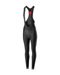 CASTELLI Długie spodnie kolarskie z szelkami - VELOCISSIMA LADY WNT - czarny