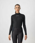 CASTELLI Kolarska koszulka z długim rękawem - FLANDERS 2 WARM LADY - czarny